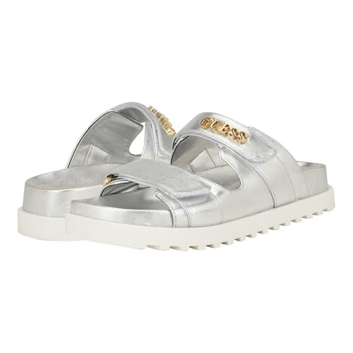 Guess Women's FABULON Sandal, Silver 040, 8.5 - Image 2