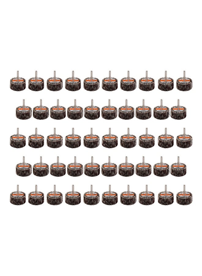 لوازم برو7 طقم صنفرة دريل مكون من 50 قطعة - 50x25 مم - نعومه 120 - ساق 6 مم (1/4 إنش) - عجلة صنفرة أسطوانية من أكسيد الألمنيوم للمعادن والخشب وإزالة الطلاء - Image 2