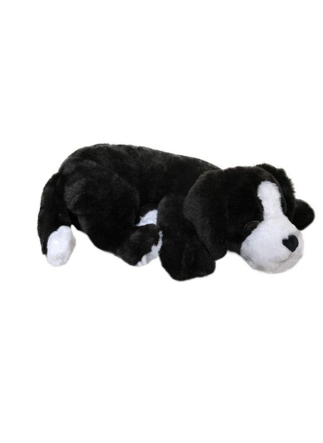لعبة Calmeroos Puppy Heartbeat مساعدة على النوم مع كمادات حرارية طويلة الأمد تدوم 36 ساعة لكل منها، لتخفيف قلق الجراء، مهدئ للكلاب، مساعد سلوكي مهدئ للحيوانات الأليفة (أسود وأبيض)  - Image 4