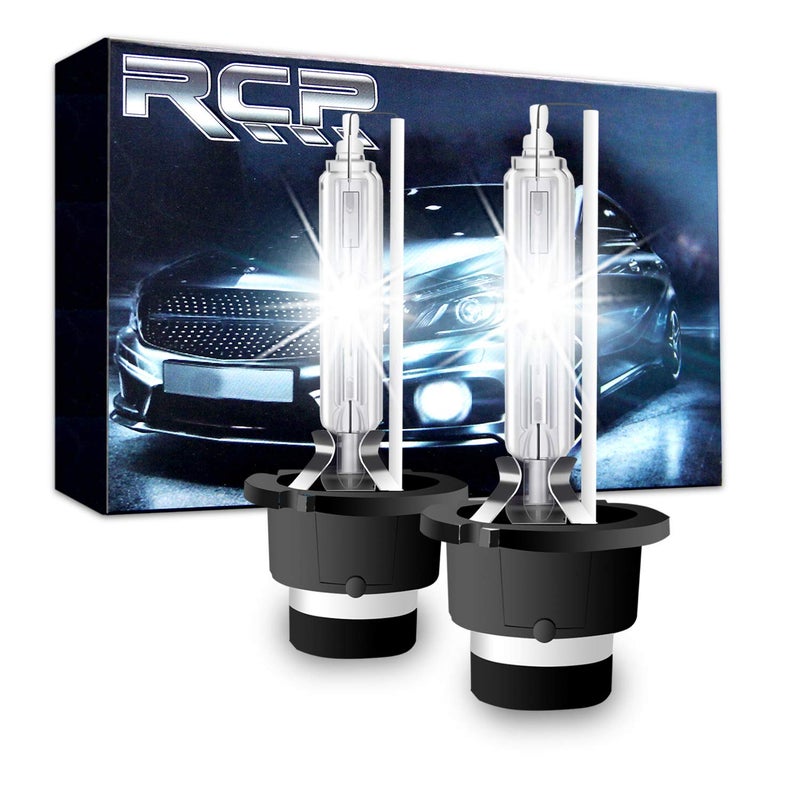 RCP  D2S6  A Pair D2S D2R 6000K Xenon HID Replacement Bulb Diamond White Metal Stents Base 12V Car Lamps Head Lights 35W