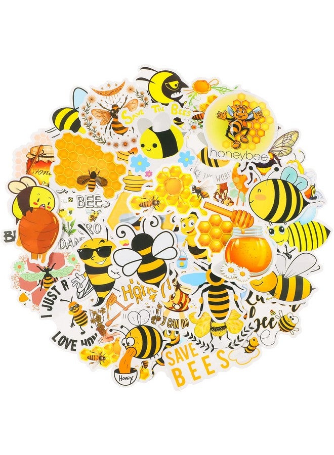 Epakh 150 قطعة ملصقات نحلة الصيف لطيفة ملصقات كرتونية من النحل ملصقات بي في سي مقاومة للماء للمراهقين الأولاد والبنات ملصقات بي في سي بموضوع النحل للأمتعة وألواح الثلج والدراجات الهوائية وألواح التزلج - Image 1