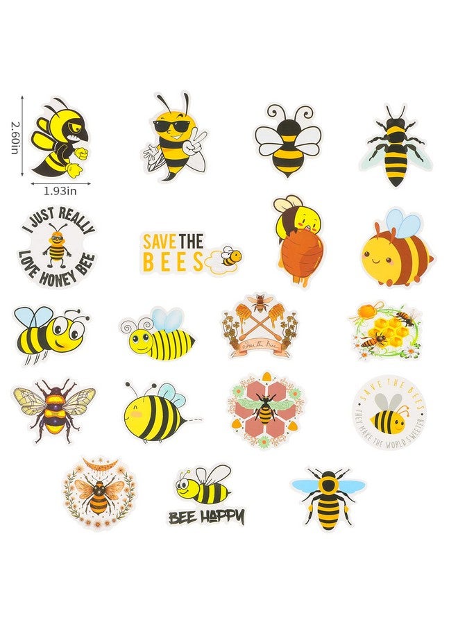 Epakh 150 قطعة ملصقات نحلة الصيف لطيفة ملصقات كرتونية من النحل ملصقات بي في سي مقاومة للماء للمراهقين الأولاد والبنات ملصقات بي في سي بموضوع النحل للأمتعة وألواح الثلج والدراجات الهوائية وألواح التزلج - Image 4