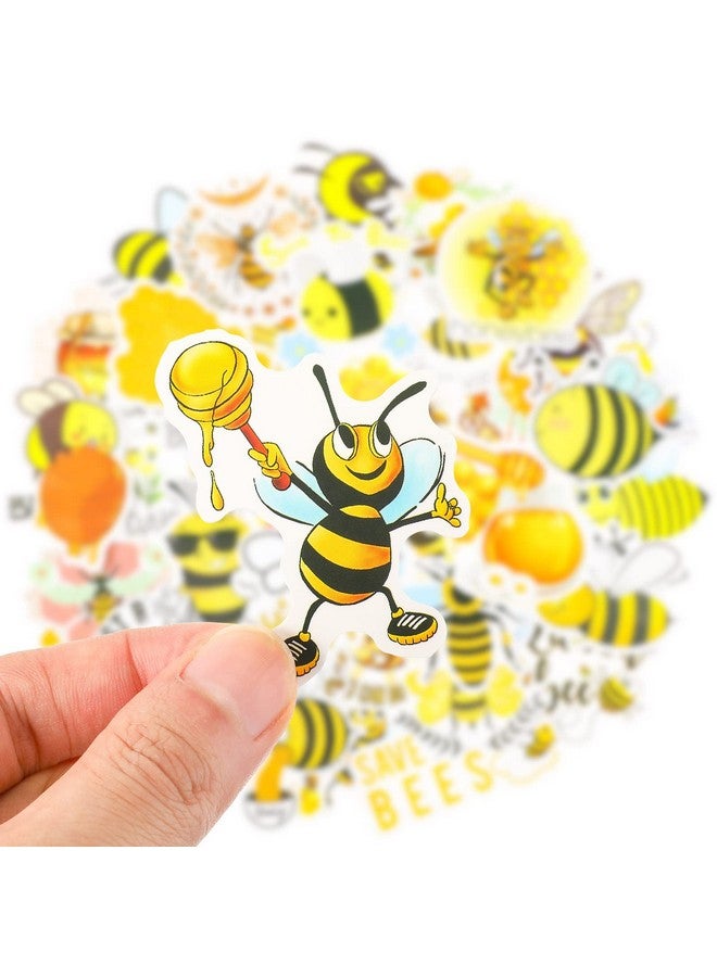 Epakh 150 قطعة ملصقات نحلة الصيف لطيفة ملصقات كرتونية من النحل ملصقات بي في سي مقاومة للماء للمراهقين الأولاد والبنات ملصقات بي في سي بموضوع النحل للأمتعة وألواح الثلج والدراجات الهوائية وألواح التزلج - Image 5