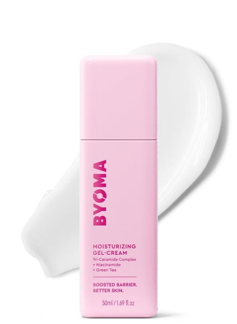 BYOMA Moisturizing Gel Cream, Barrier Repair Face Lotion with Niacinamide & Green Tea, Ceramide Moisturizer for Dry Skin, 1.69 fl. oz - Image 1