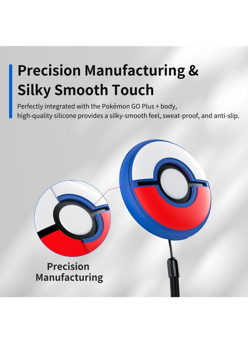 KASTWAVE Protective Case for Pokémon GO Plus +, Water-proof Silicone Protective Case with Excellent Tactile Sensation, Protective Hard Case with Hand Strap, TPU Shockproof Protective Cover Case - Image 5
