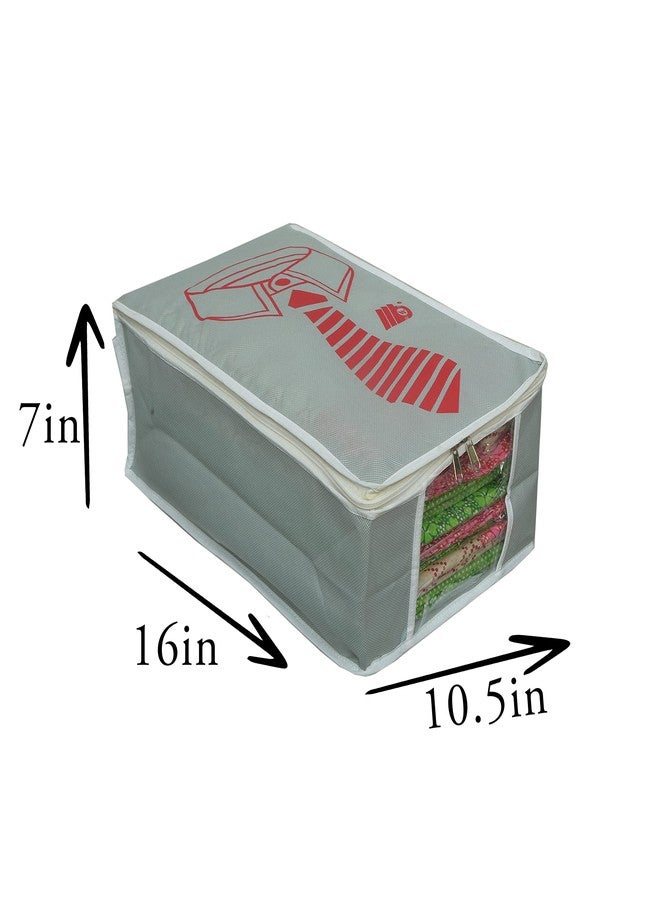 ABBASI Non Woven T Shirt Covers Storage Bags for wardrobe Organizers, Shirts Organizer and Clothing Box For Closet Clothes, (Pack of 1, Grey) - Image 2