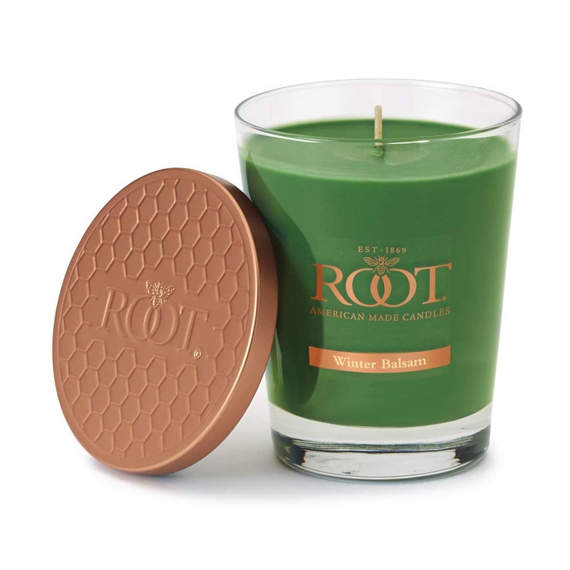 Root Candles شمعة روت كاندلز من شمع العسل بتصميم هونيكومب فيريغلاس برائحة بلسم طازج