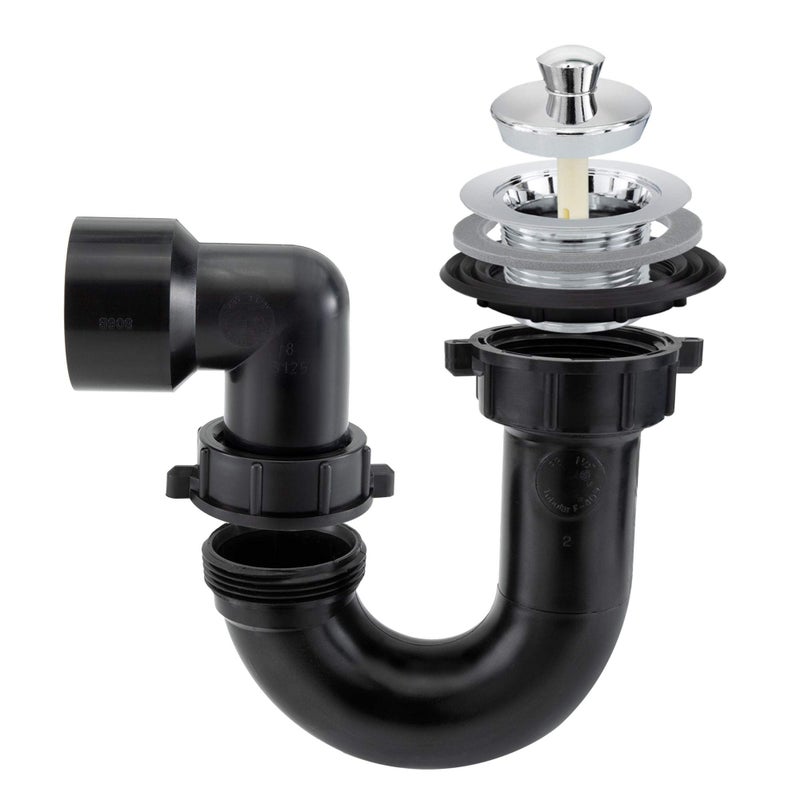 RecPro RV Shower Drain P Trap  RV Plumbing  RV Shower P Trap  RV Plumbing Drain and Trap
