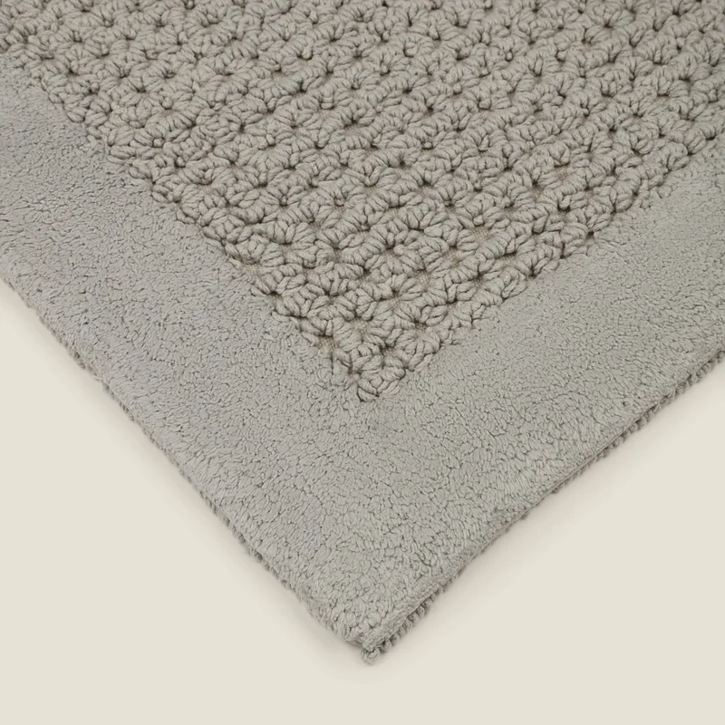 يسكن DWELL COTTON FRAME COTTON BATH MAT LIGHT GREY