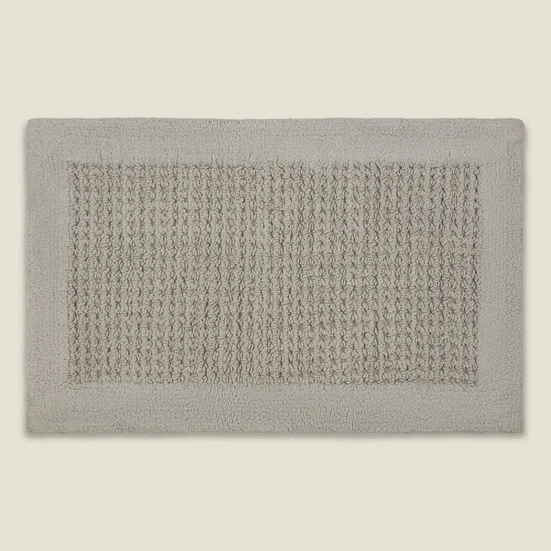 يسكن DWELL COTTON FRAME COTTON BATH MAT LIGHT GREY