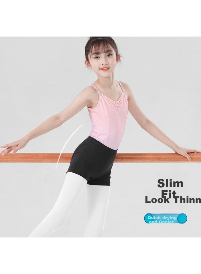 Smart Friends Zhi You Ban Dance Practice Pants For Girls, Tight-fitting Three-quarter Length Shorts, Black Square Angle Quick-drying Breathable Ballet Pants - Image 2