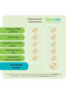 FitForMe Bariatric Multivitamins Iron Supplement After Gastric Sleeve - One a Day Ferro Optimum Tablet - 90 Days Supply of Ferrous Iron (Iron Booster for Optimum Chewable)  - Image 2
