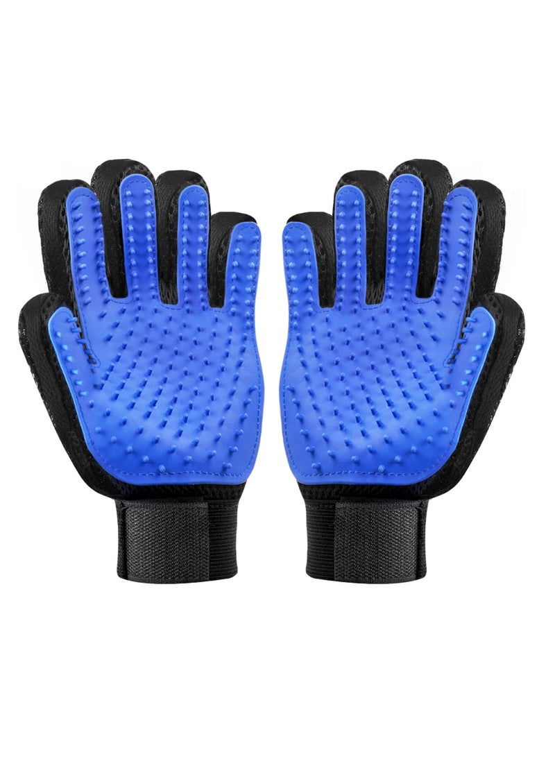 flintronic 2 Pack Pet Dog Cat Grooming Glove Efficient Pet Hair Removal Mitt Brush Gloves for Dogs Cats Rabbits Horses with Long Short Fur LEFT and RIGHT - Image 1