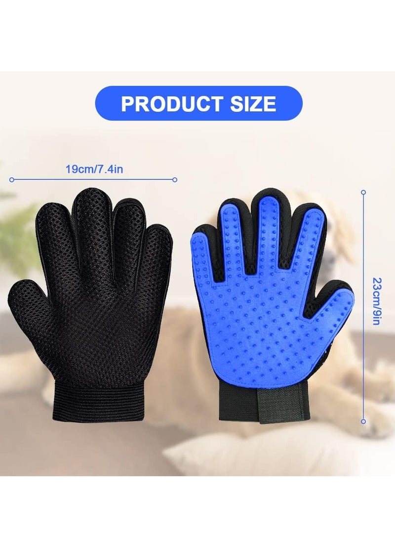 flintronic 2 Pack Pet Dog Cat Grooming Glove Efficient Pet Hair Removal Mitt Brush Gloves for Dogs Cats Rabbits Horses with Long Short Fur LEFT and RIGHT - Image 2