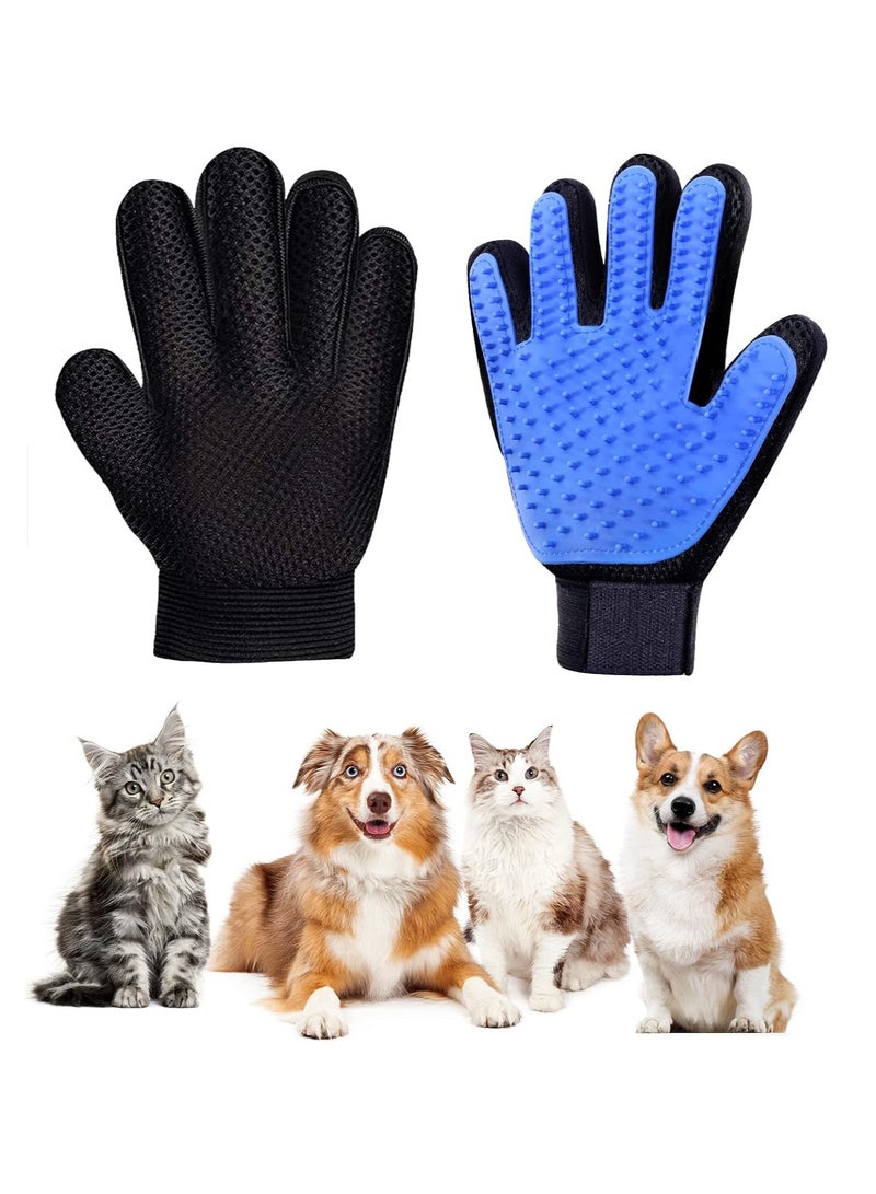 flintronic 2 Pack Pet Dog Cat Grooming Glove Efficient Pet Hair Removal Mitt Brush Gloves for Dogs Cats Rabbits Horses with Long Short Fur LEFT and RIGHT - Image 4