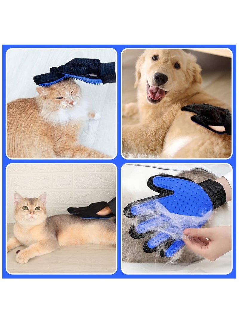 flintronic 2 Pack Pet Dog Cat Grooming Glove Efficient Pet Hair Removal Mitt Brush Gloves for Dogs Cats Rabbits Horses with Long Short Fur LEFT and RIGHT - Image 5