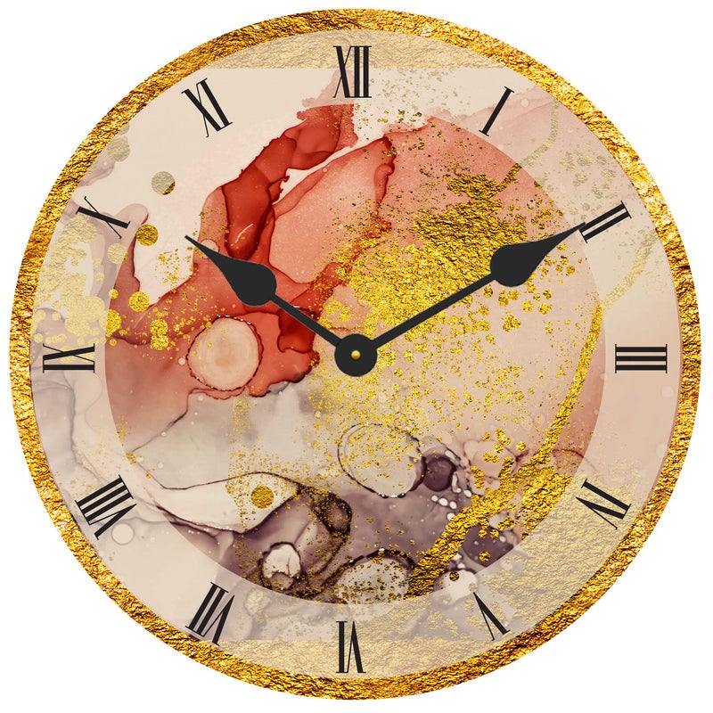 REAL ART Decorative Analog Wall Clock 11" -1 Pc Gift Packing Multicolor (Design 2) - Image 5