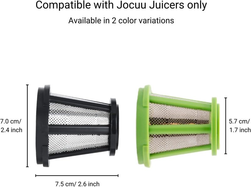 Jocuu Accessory No. 7 Juicer Strainer, Filter, Replacement Part for Slow Masticating Juicer ZM1503, Easy to Assemble, Disassemble & Clean, 100% BPA Free, Food Grade Material, Black - Image 4