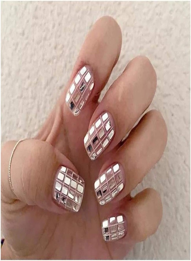 SelHeng 2Pcs Nail Sequins Silver Square Sequins Nail Art Supply for Nails Decoration Makeup DIY Arts Crafts Nail Art and Polish - Image 2