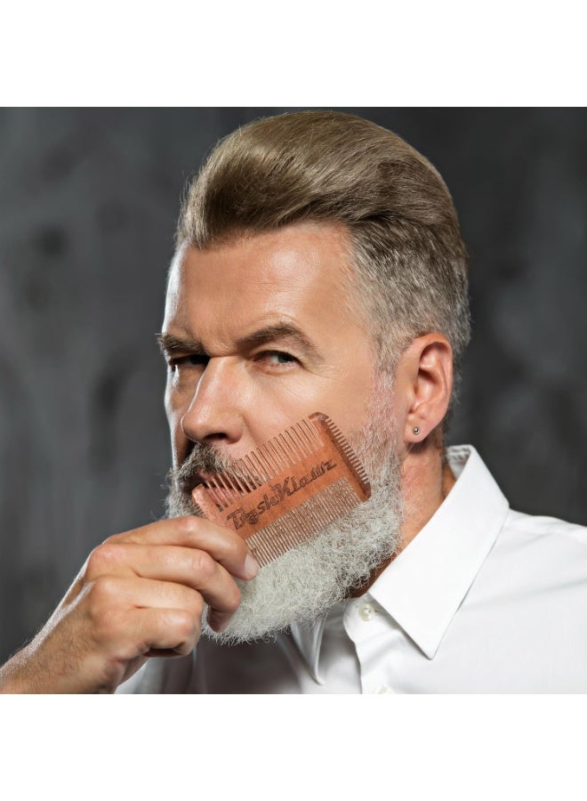 BushKlawz 4Klawz Beard Comb - Pocket Comb for Men's Hair Beard Mustache and Sideburns with 4 Sides of Wide & Fine Teeth - Best Bearded Man Grooming Gift Special  - Image 4