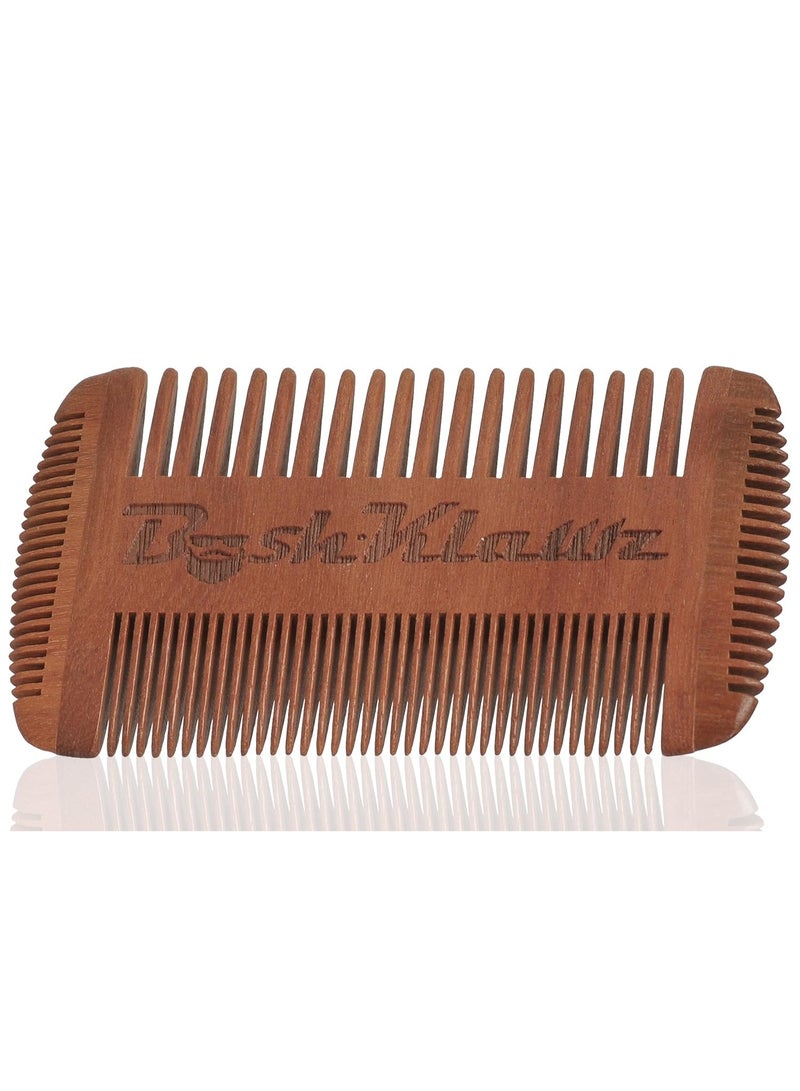 BushKlawz 4Klawz Beard Comb - Pocket Comb for Men's Hair Beard Mustache and Sideburns with 4 Sides of Wide & Fine Teeth - Best Bearded Man Grooming Gift Special  - Image 3