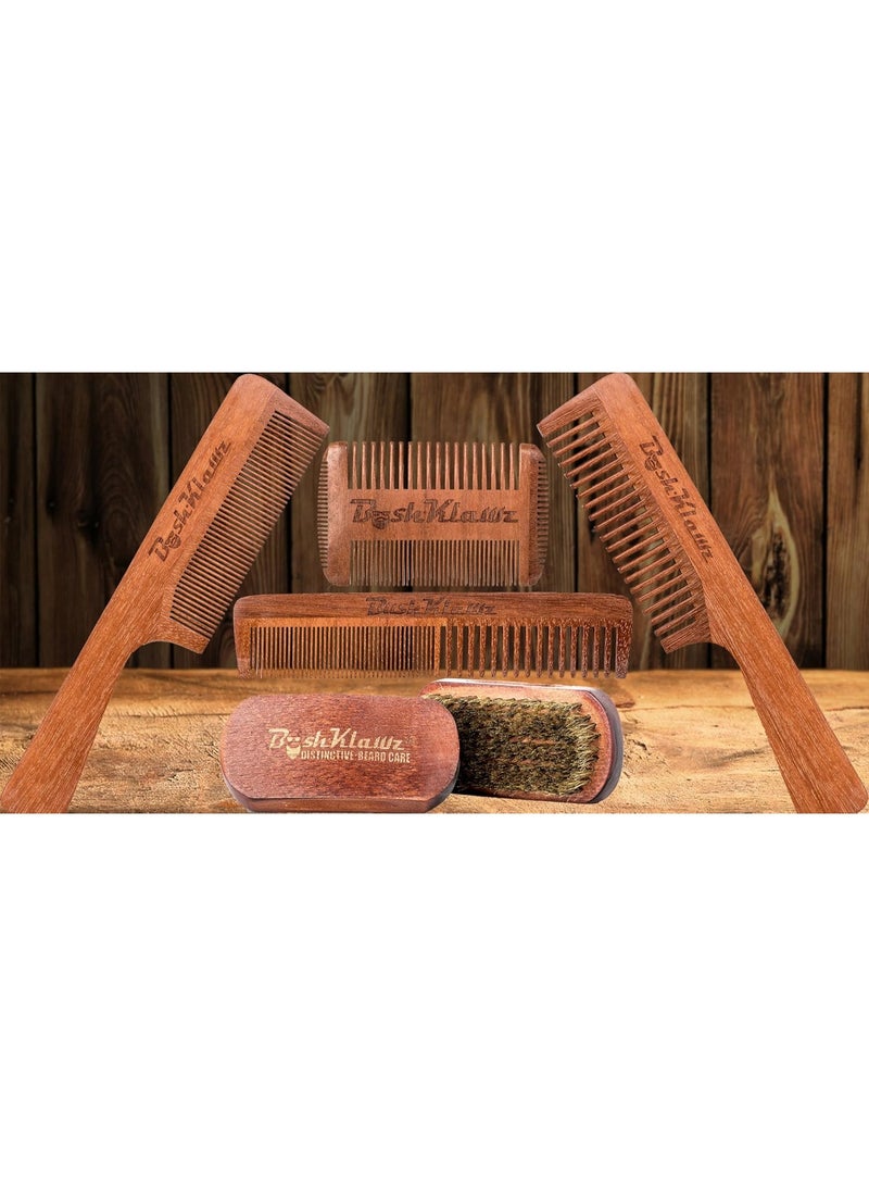 BushKlawz 4Klawz Beard Comb - Pocket Comb for Men's Hair Beard Mustache and Sideburns with 4 Sides of Wide & Fine Teeth - Best Bearded Man Grooming Gift Special  - Image 5