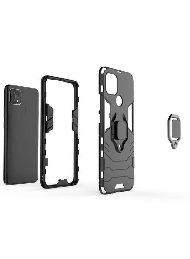 S-TOP Case For OPPO A15 PC + TPU Shockproof Protective Case with Magnetic Ring Holder - Image 4