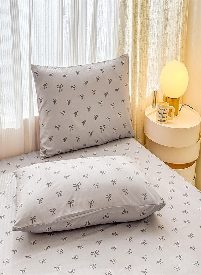 Bildenly Full Size Duvet Cover Black Bowknot Comforter Cover Soft & Lightweight Bedding Set, Microfiber Quilt Cover with Zipper Closure and 2 Pillowcases - Image 4