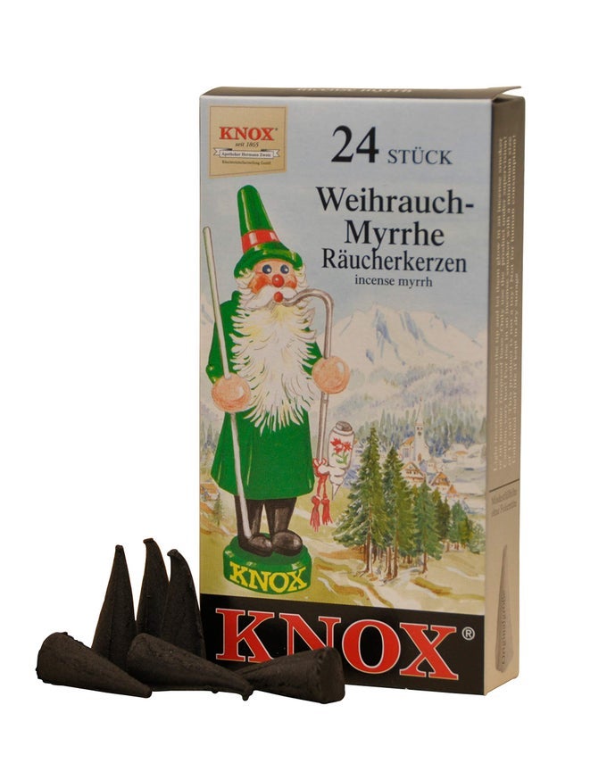 Knox Christmas Myrrh German Incense Cones Made in Germany for Christmas Smokers