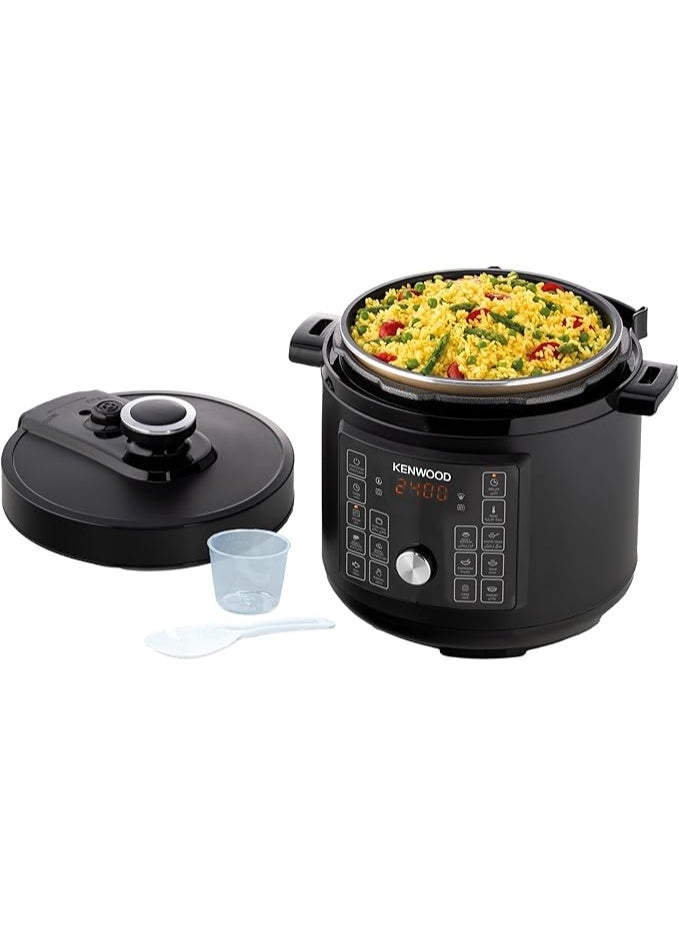 KENWOOD 16 In-1 Electric Pressure Cooker 8L 1350W Multifunctional Programmable Multicooker With Safety Feature, 16 Smart Cook Programs, Manual Function For Personalised Recipes PCM95.000BK Black 8 L 1350 W PCM95.000BK Black - Image 5