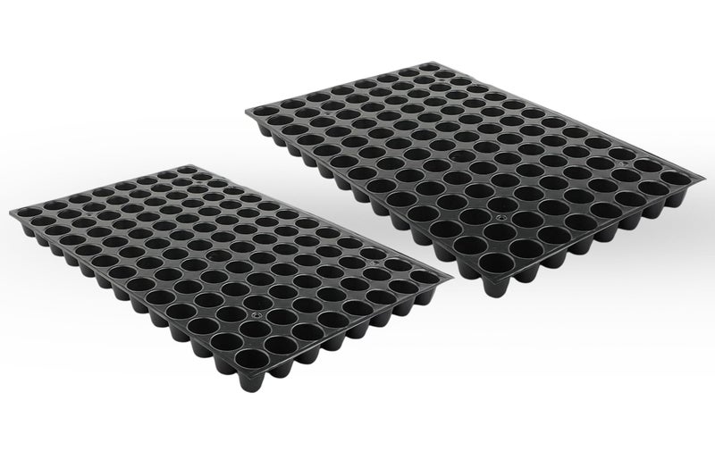 Halsey Germination Seedling Trays -Black,104 Holes Germination Tray for Seedling, Nursery Tray for Plants, Reusable Tray for Garden Plantation (Pack of 2 Trays) - Image 1