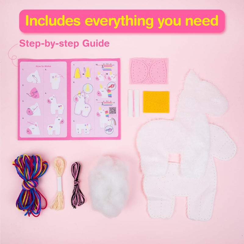 Avenir My First Sewing Kit for Beginners Ages 6+ Premium Plush DIY Animal Craft Set Child-Safe Tools for Easy Stitching, Motor Skills & Creativity Perfect Skill-Building Gift for Boys & Girls - Image 3