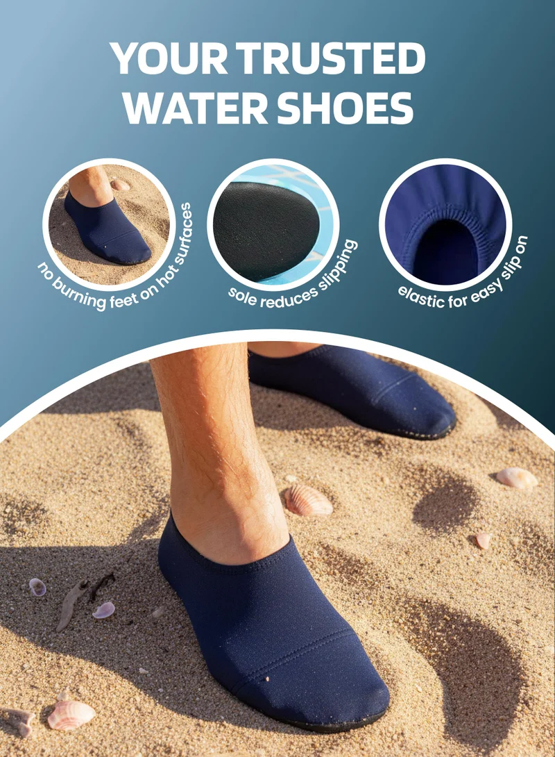 Slipstop s Slipstop Adult Non Slip Water and Beach Shoes Lightweight Quick Dry Swim Ready Footwear UPF 50 Plus Sun Protection Navy Blue  | Best Price UAE