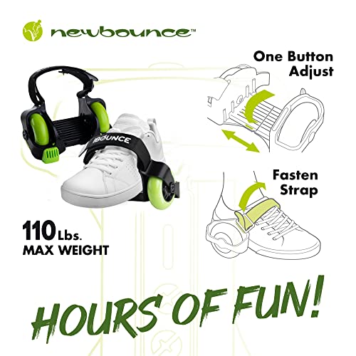 New Bounce New-Bounce Heel Wheel Skates - Jet Wheelies for Shoes - Adjustable Roller Heel Skates for Kids - One Size Fits Most - Image 5