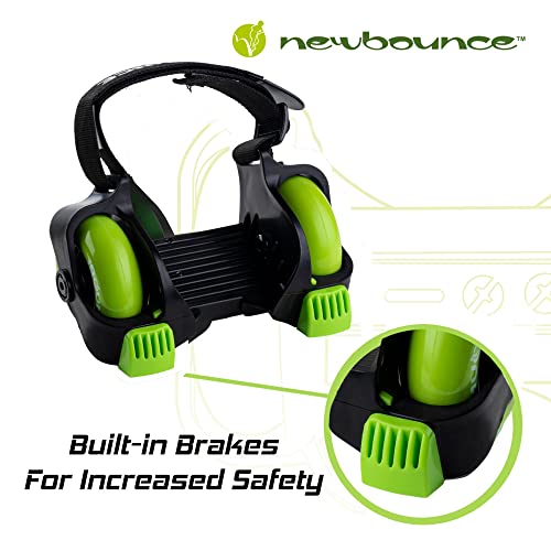 New Bounce New-Bounce Heel Wheel Skates - Jet Wheelies for Shoes - Adjustable Roller Heel Skates for Kids - One Size Fits Most - Image 2