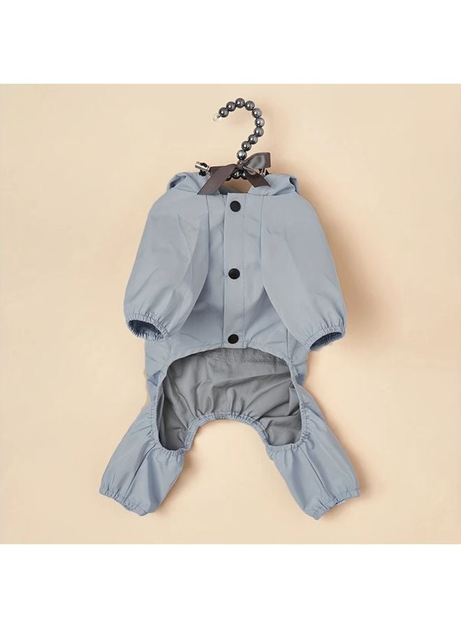 Sky Blue XXL Reflective Waterproof Breathable Pet Raincoat Dog Jacket - Image 4