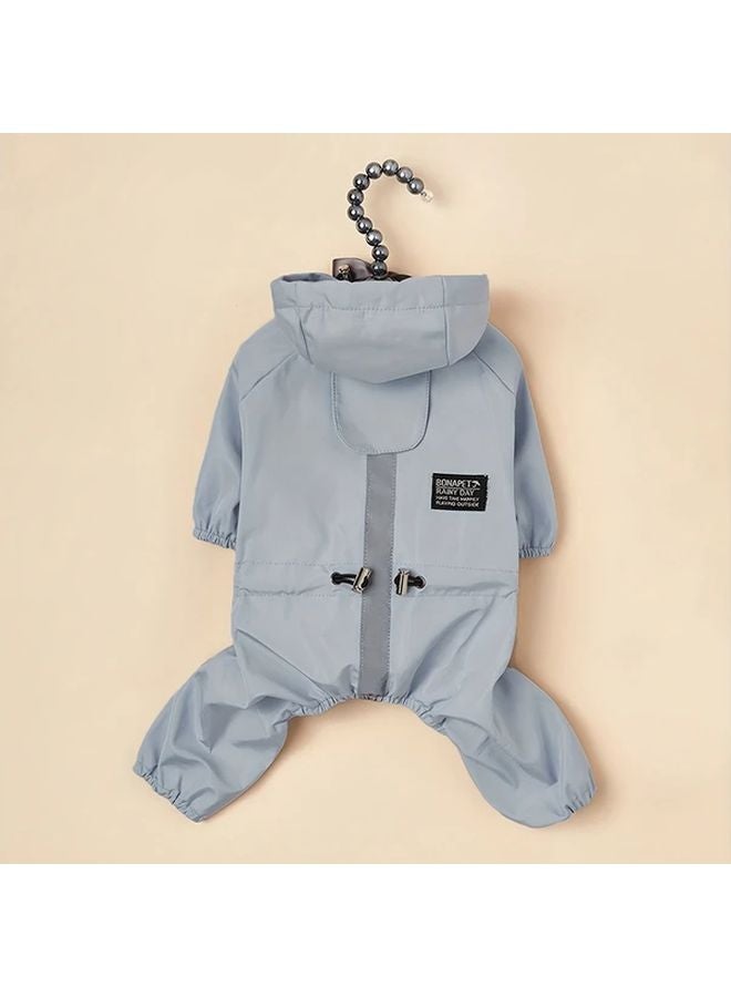 Sky Blue XXL Reflective Waterproof Breathable Pet Raincoat Dog Jacket - Image 5