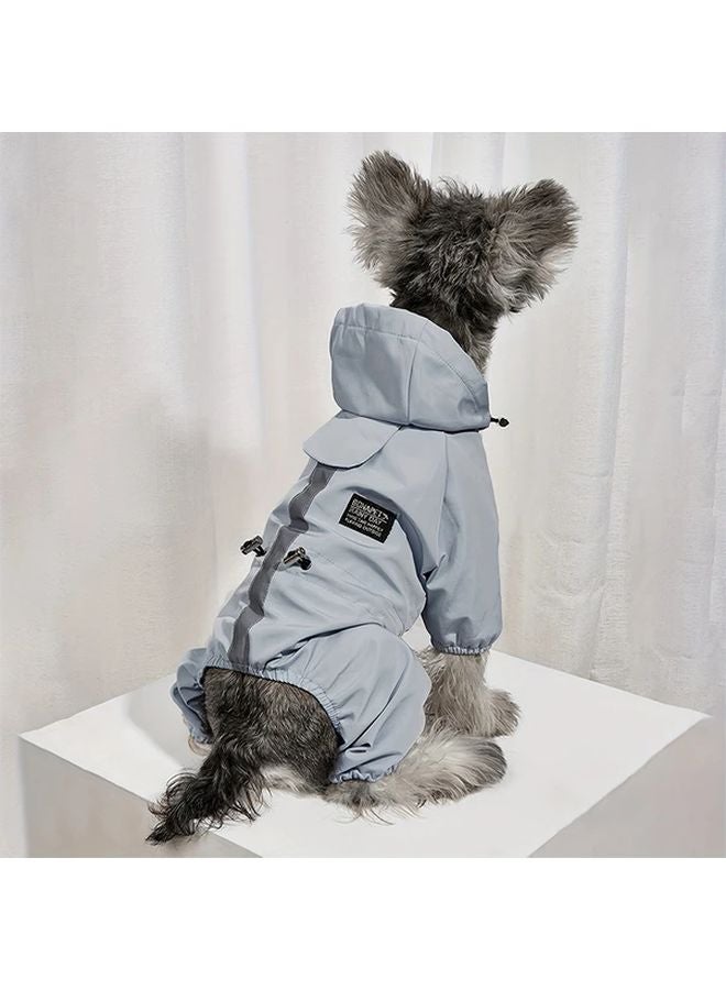 Sky Blue XXL Reflective Waterproof Breathable Pet Raincoat Dog Jacket - Image 3