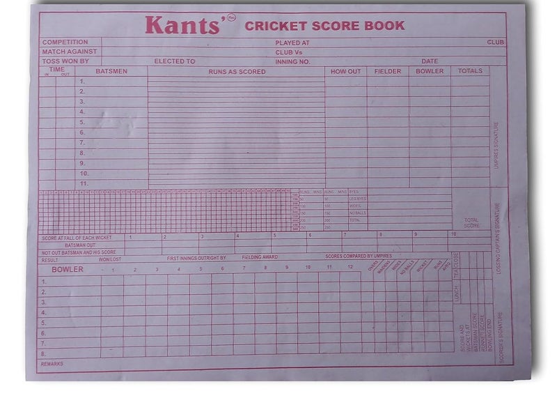 Nextage Cricket Scorebook – 24 Innings | Professional Match Scoring Book Enthusiasts, Coaches & Umpires | Easy-to-Use Format with Bound Pages for Recording Scores & Player Stats. Pack of 2 - Image 2