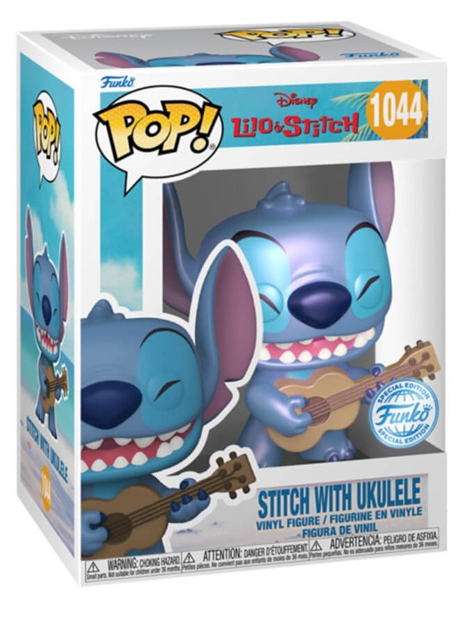 Funko Funko Pop! Cartoon Animation: Disney - Lilo & Stitch - Stitch with Ukulele (Exclusive) #1044  - Image 2