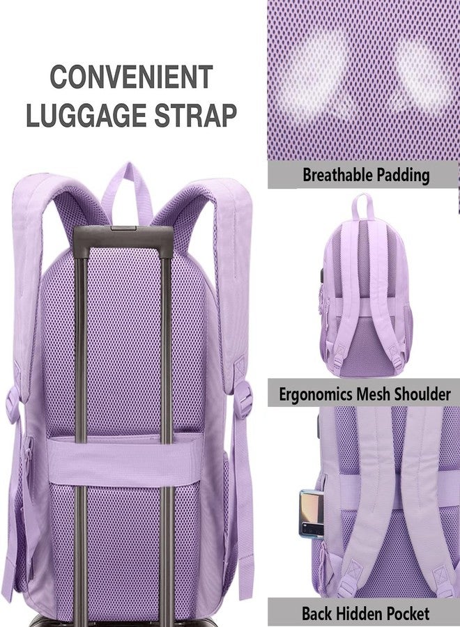 KEOFID Anti-Thief Travel Backpack for Men and Women, Fashion for Women, Casual Back pack for College, Purple, Large, Fashion Backpack - Image 5
