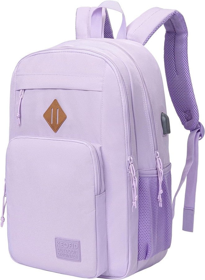 KEOFID Anti-Thief Travel Backpack for Men and Women, Fashion for Women, Casual Back pack for College, Purple, Large, Fashion Backpack - Image 1