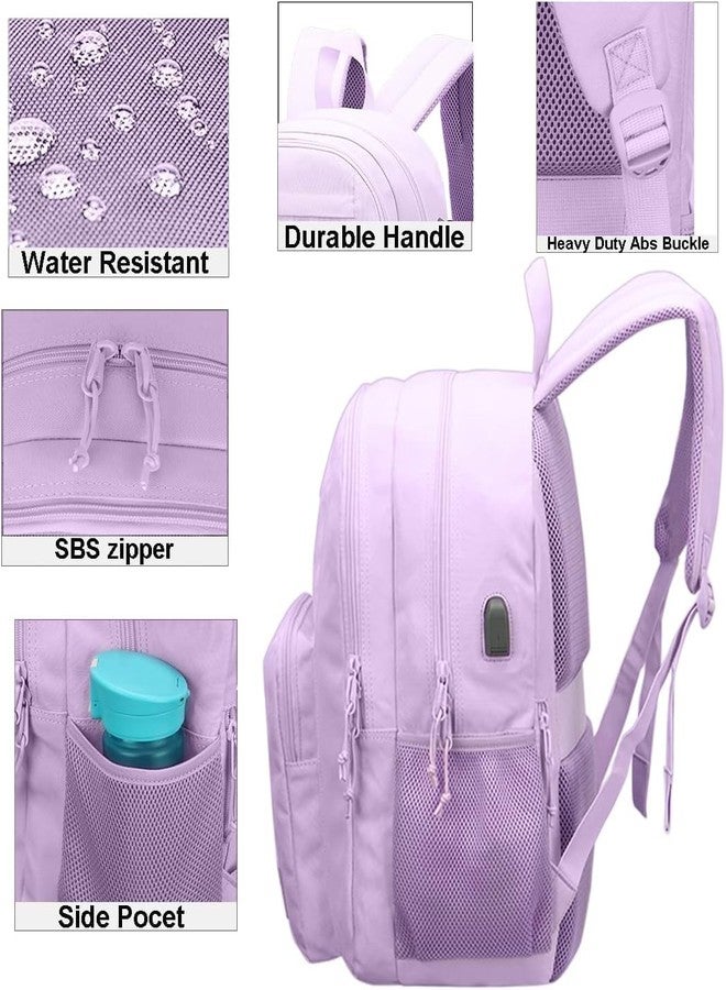 KEOFID Anti-Thief Travel Backpack for Men and Women, Fashion for Women, Casual Back pack for College, Purple, Large, Fashion Backpack - Image 4