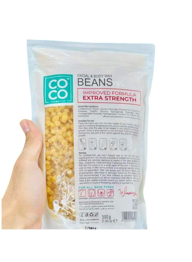 كوكو شمع خرز كوكو واكس لازاله شعر الجسم 500g - Image 2