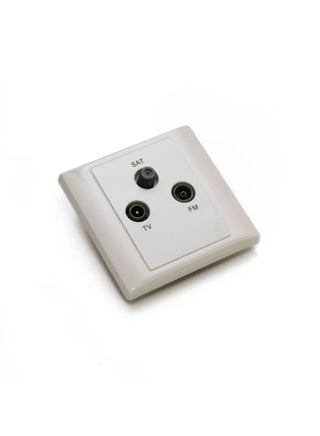 FYM - SAT/TV/FM Socket Outlet, Glacier, 86x86mm, Polycarbonate Fire Retardant, White, Durable & High Quality | 1 Year Warranty - pzsku/Z55B123BD9AAB1CF09059Z/45/_/1739168393/a964074c-343e-4493-af57-c69355973593