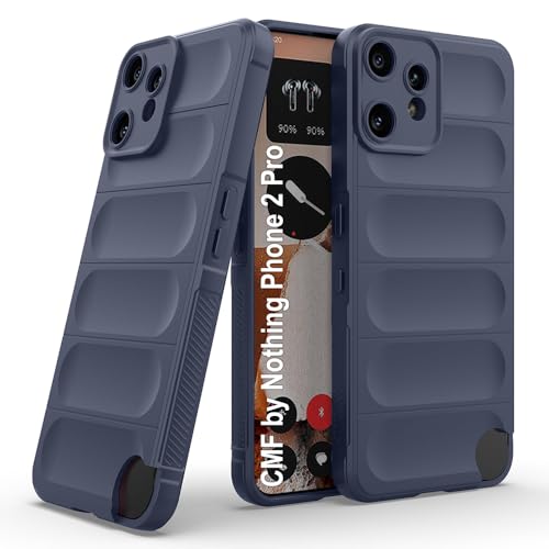 Casotec Back Cover for CMF by Nothing Phone 2 Pro 5G | Full Camera Protection | Liquid Silicon Case | Flexible Bumper Case for CMF by Nothing Phone 2 Pro 5G (Dark Blue) - Image 1
