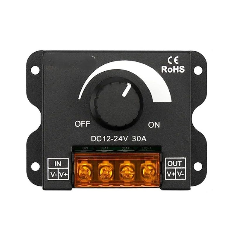 30A LED Dimmer Switch 12V 24V DC Brightness Adjustable Controller for Car RV Single Color Strip Light - Image 2