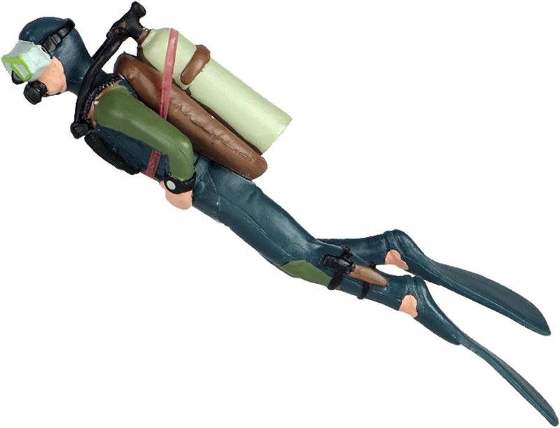 klarako Realistic Miniature Diver Figure Scene Diving Adventure Oceans Pavilion Decor Fish Tank Mini Swimmer Figurine Toy Party Supplies - style 1 - Image 1