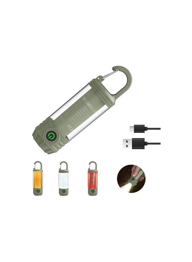 PROMASS Mini Camping Flashlights, LED Torch Light Rechargeable Small Flashlight Keychain, promass Portable Pocket Waterproof Handheld Flash Lights for Camping, Outdoor, Emergency and Daily Use (Green)  - Image 3