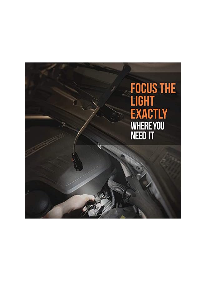 promass Extendable Magnetic Flashlight with Telescoping Magnet Pickup Tool - HVAC Tools Gifts for Men - Long LED Magnet Stick Tool for Mechanic, Tech, Handyman - Birthday Gifts for Dad - Image 3